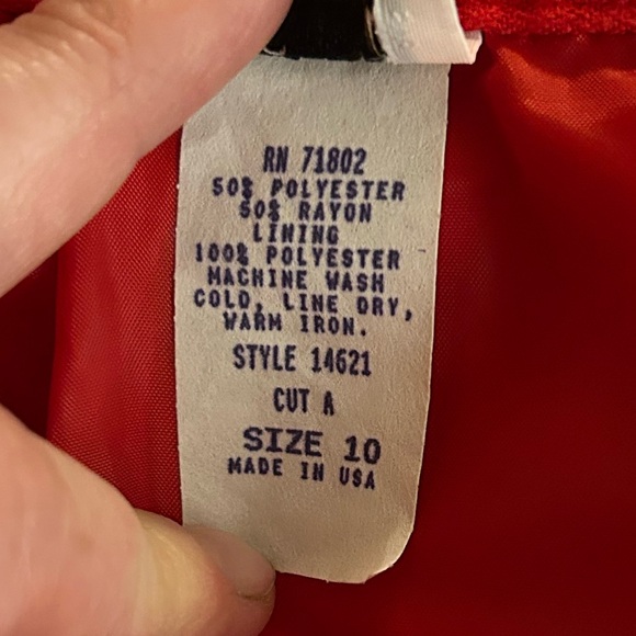 F STOP VTG 80s Red pencil skirt. Size 10, which is a modern size 8 - Picture 6 of 6